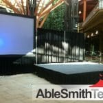 Syracuse Stage rental with Video screen